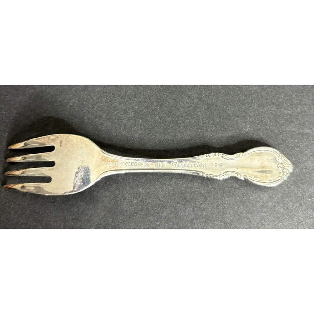 International Silver Rogers Reflection Baby Fork Silverplate Flatware 4 1/4